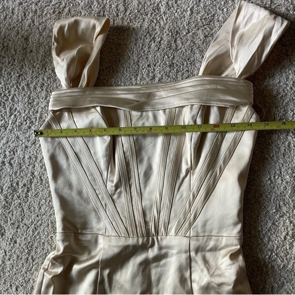 Dress The Population Melania Off the Shoulder Gown Maxi Dress Champagne Size XS - Picture 12 of 13